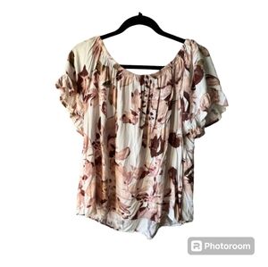 Knox rose blouse with floral print